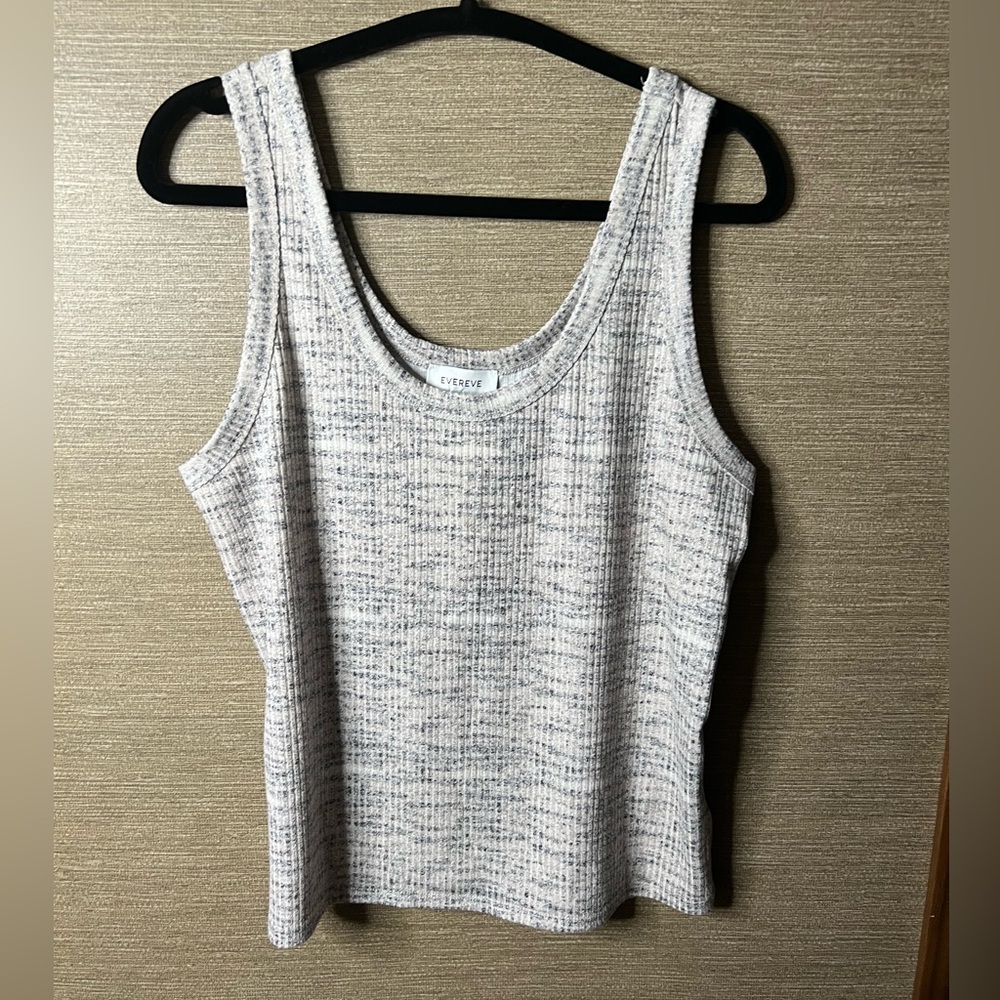 evereve mady scoop tank in oatmeal size large nwt